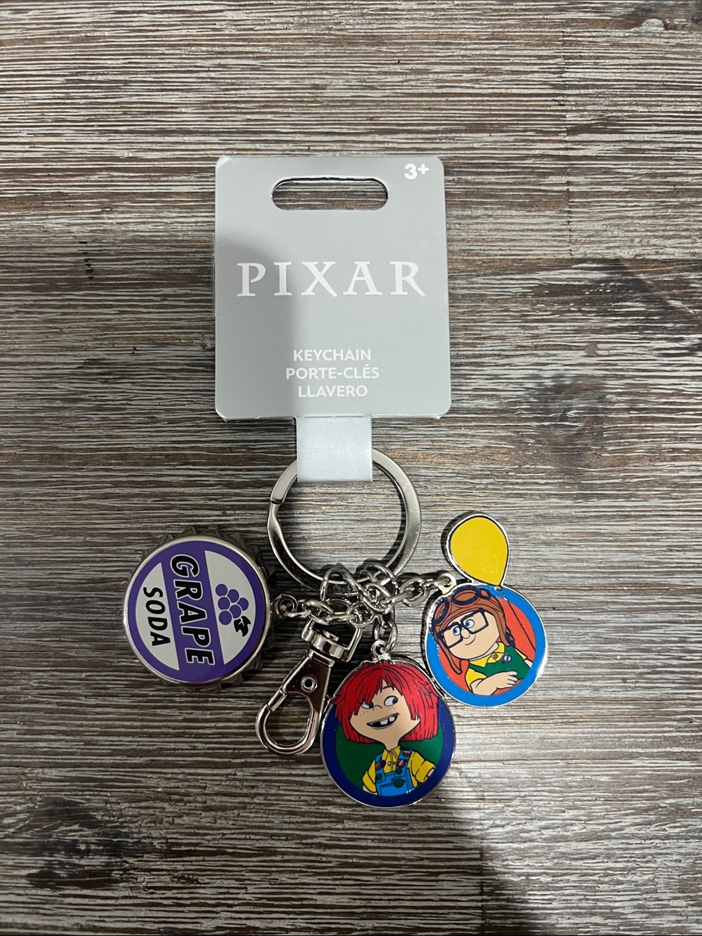 Disney Pixar Multi-Charm Keychain with Purple, Red, Blue & Yellow Accents - Up